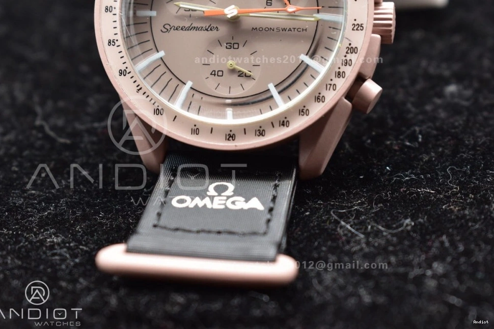 Quartz Nylon to Strap x Moonwatch Swatch Mission Jupiter on Omega Bioceramic 1226